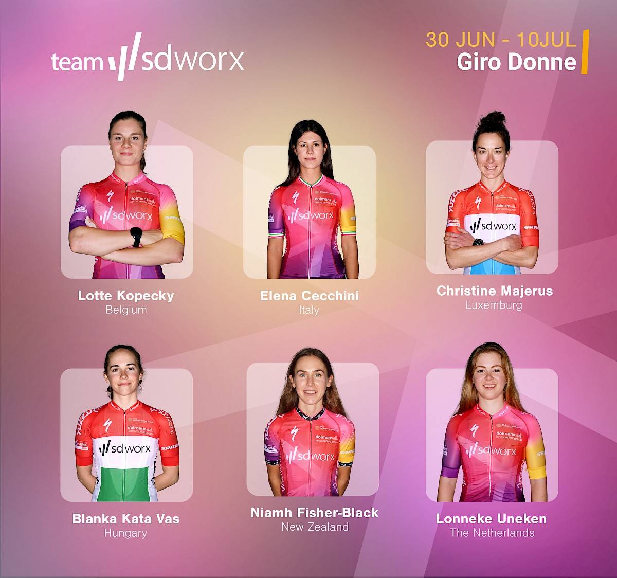 Team SD Worx goes to Giro Donne for stage wins